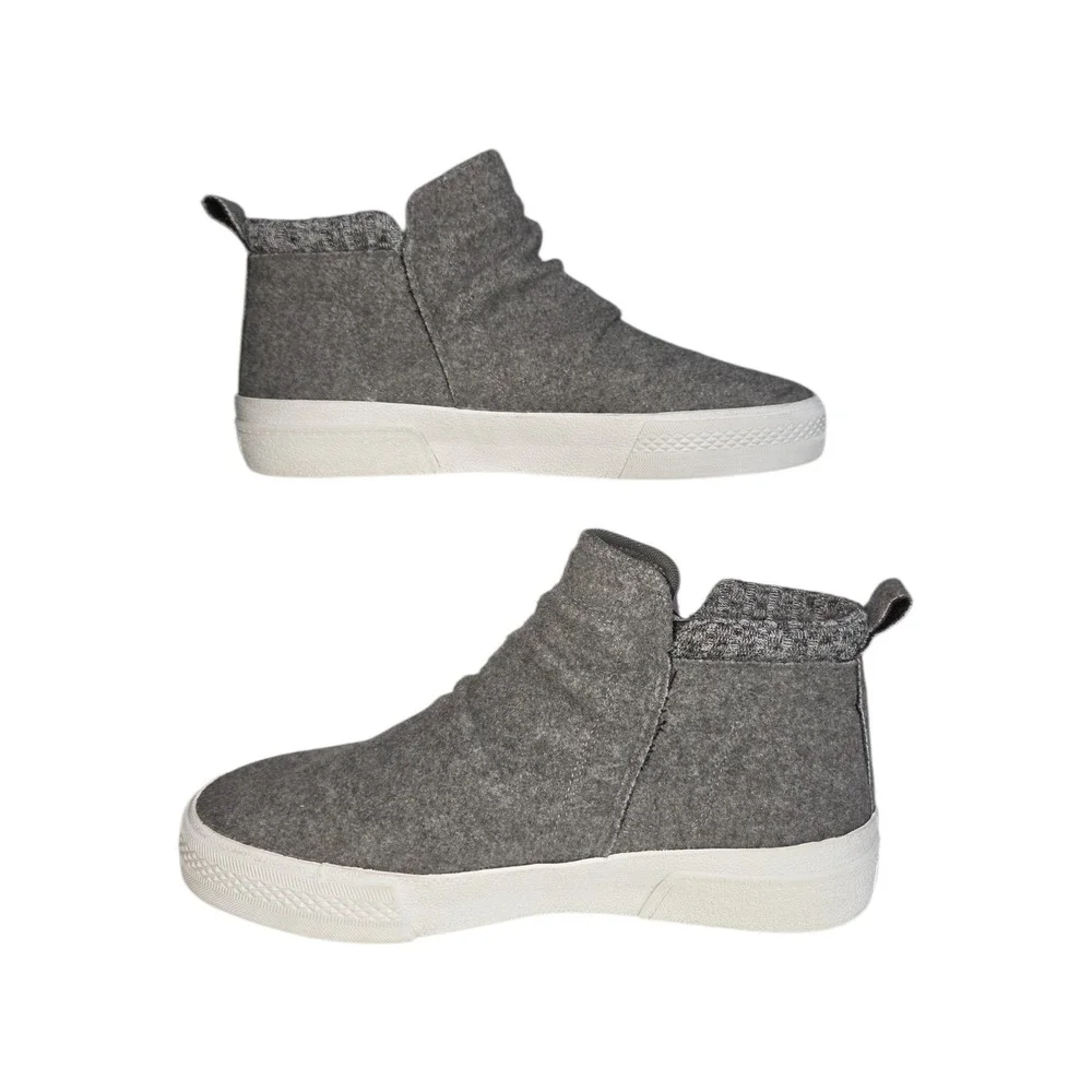 Blowfish Malibu Walkabout Gray Fabric Ankle Boots High Top Sneakers Womens 11M